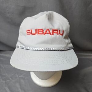 Vintage Subaru Hat KC Brand Snapback Cap Rope Trim One Size Gray/Red Philippines